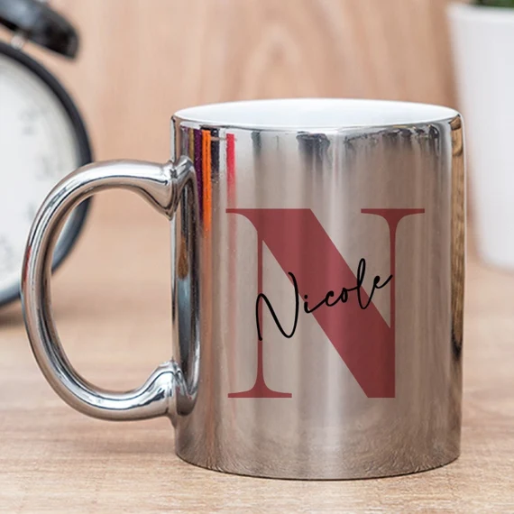 Personalized Silver Mug - Image 3