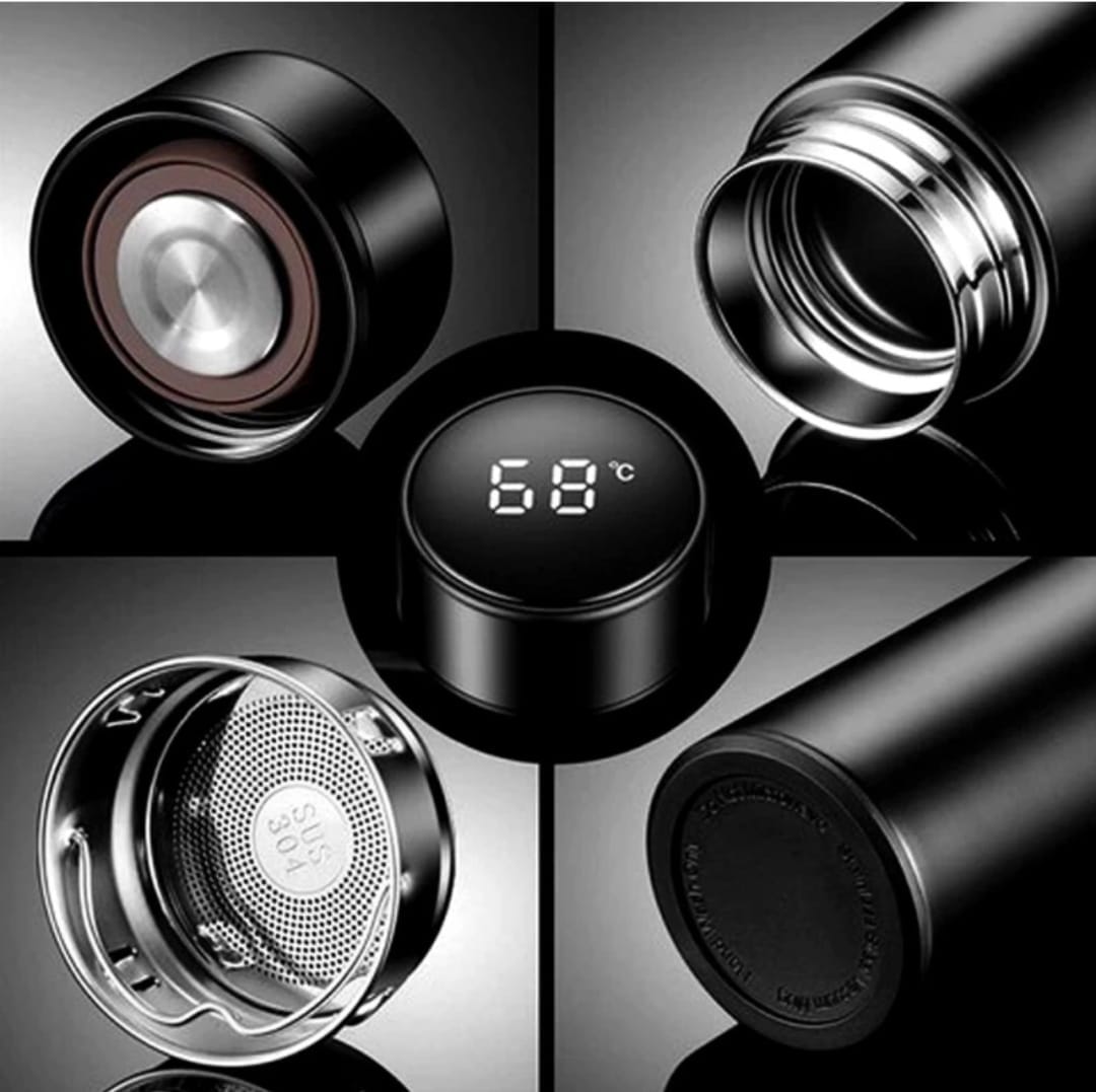 Custom Temperature Water Bottle ( Matte Black 750ml) - Image 2