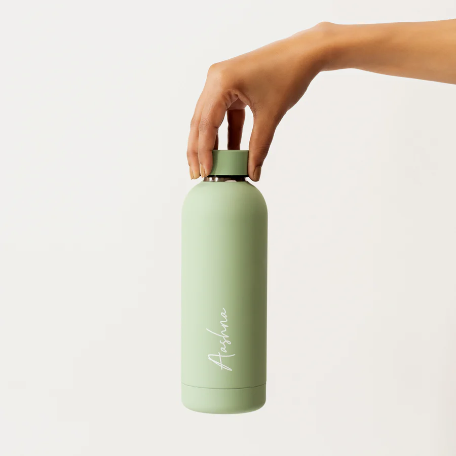 Quench - Personalised Water Bottle - Fern Green - Image 3