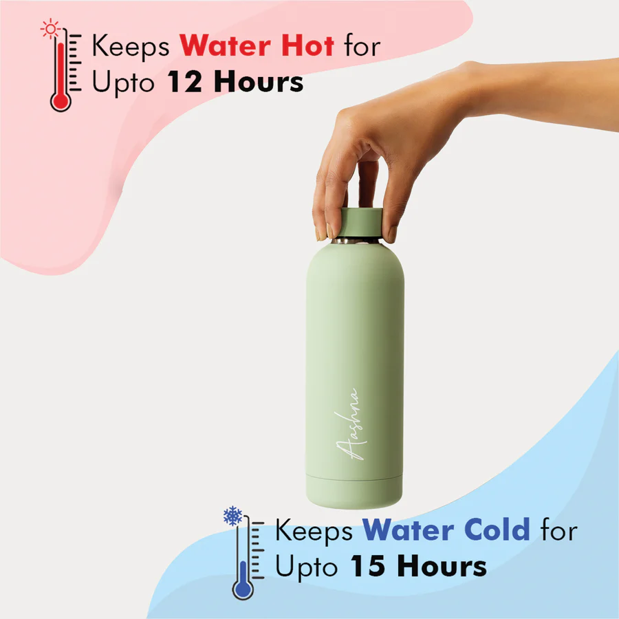 Quench - Personalised Water Bottle - Fern Green - Image 2