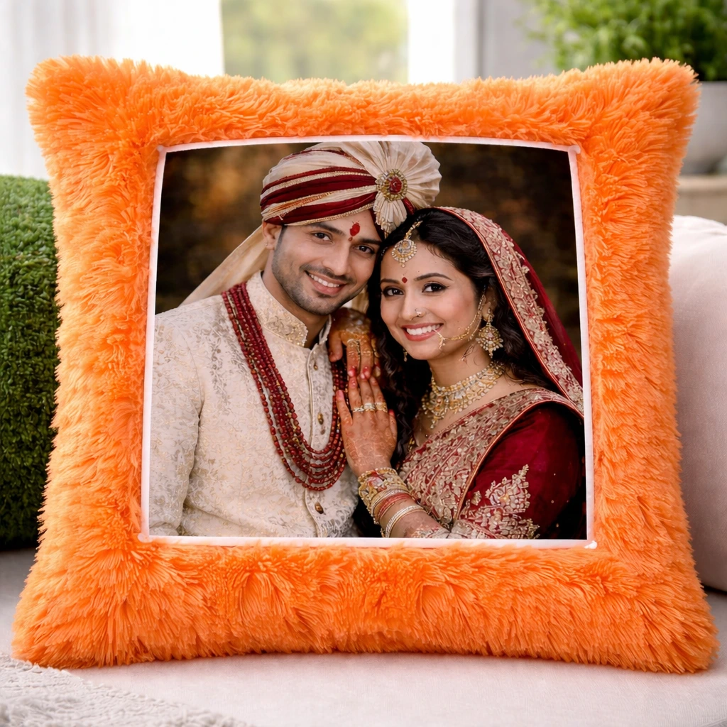Personalized Square Cushion with Photo - Image 2