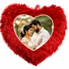 personalized heart cushion with photo for anniversary gift