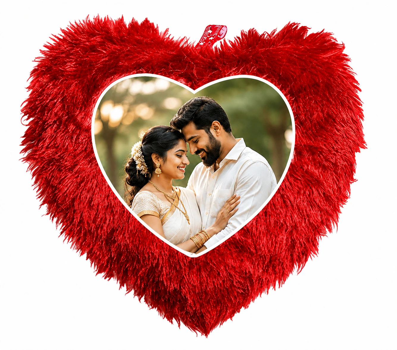 personalized heart cushion with photo for anniversary gift