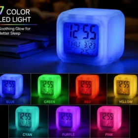 Custom Alarm Clock with Photo featuring 7 Color LED Light
