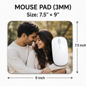 Custom Mouse Pad with Photo measuring 7.5 x 9 inches