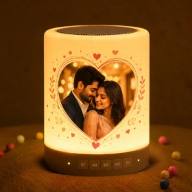 Personalized Photo Bluetooth Speaker Gift with Warm LED Light
