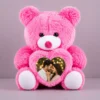 Personalized Pink Teddy Bear with Photo Frame