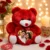 Personalized Red Teddy Bear with Photo Frame