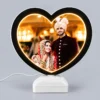 Personalized heart shape magic mirror photo frame