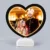 Personalized heart shape magic mirror photo frame